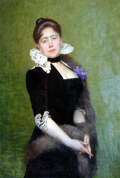 Weerts Jean Joseph Portrait of a Lady Norge oil painting art